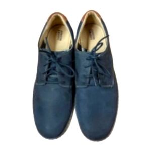 Johnston Murphy Mcguffe Oxford Shoe Boy 3 M Blue LaceUp Soft Sole Leather Nice